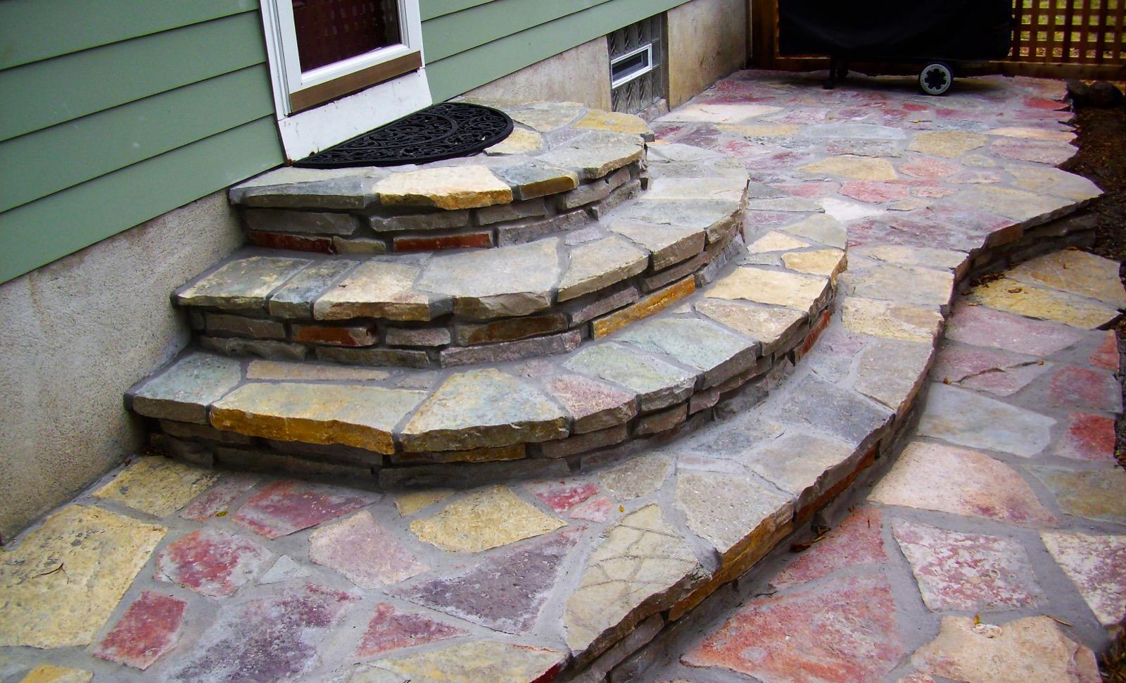 Natural Stone Ramp Natural Stone Walkways & Stairs | CCS - Minneapolis Concrete Contractor ...