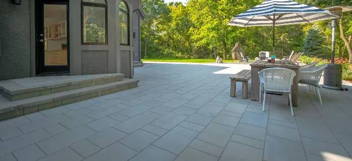 Stamped concrete patio, backyard patio installation, patio builders near me, concrete patio design ideas, local patio contractors